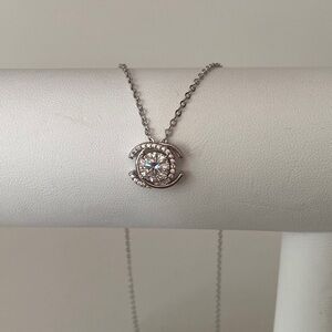 Moissanite diamond pendant necklace 925 silver C Necklace